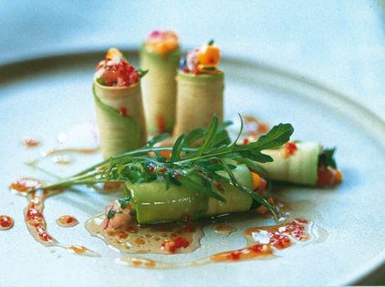 Avocado salsa rolls with hot limes