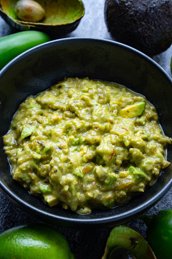 Avocado salsa verde