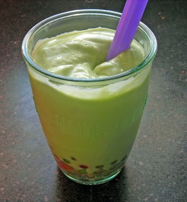 Avocado shake with boba