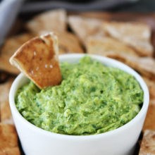 Avocado, spinach, and artichoke dip