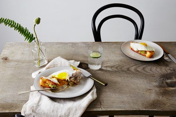 Avocado-stuffed French toast