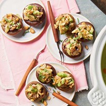 Avocado-stuffed mushrooms