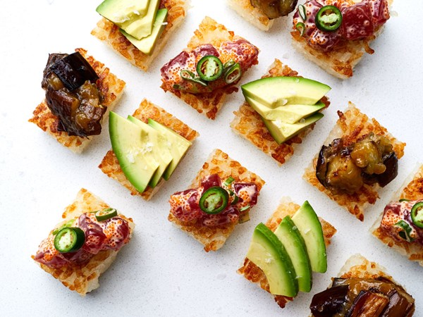 Avocado sushi "biscotti"