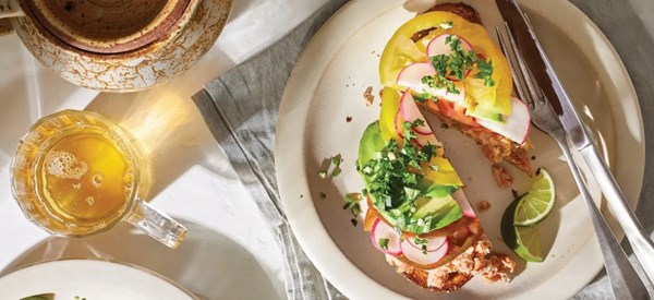 Avocado toast with chile-herb gremolata