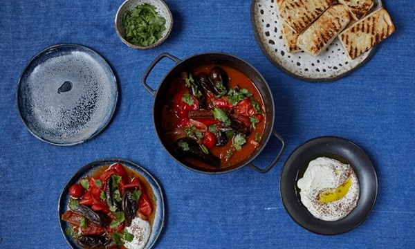 Baby aubergine stew