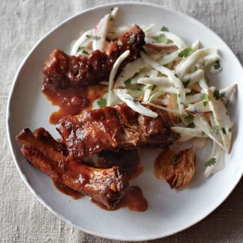 Baby back ribs with barbecue sauce