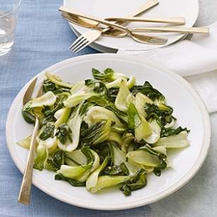 Baby bok choy with sherry vinaigrette