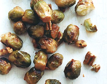 Baby Brussels sprouts with buttered pecans