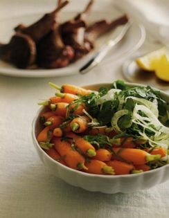 Baby carrot & shaved fennel salad with sorrel & watercress