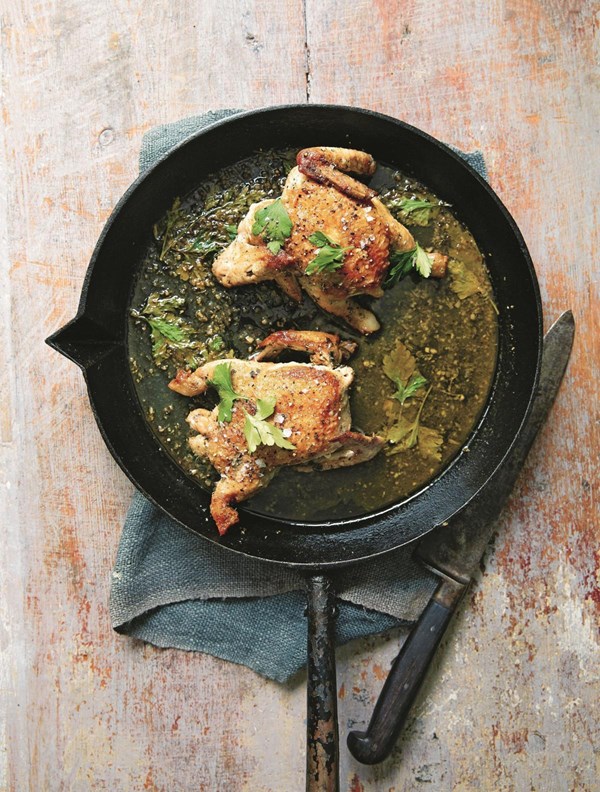 Baby chicken in a cider vinegar sauce (Polletto in agrodolce)