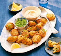 Bacalhau fritters with saffron