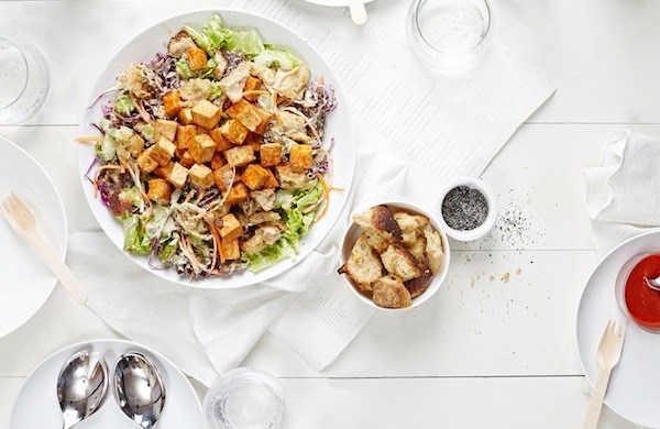 Backyard Buffalo ranch Caesar salad