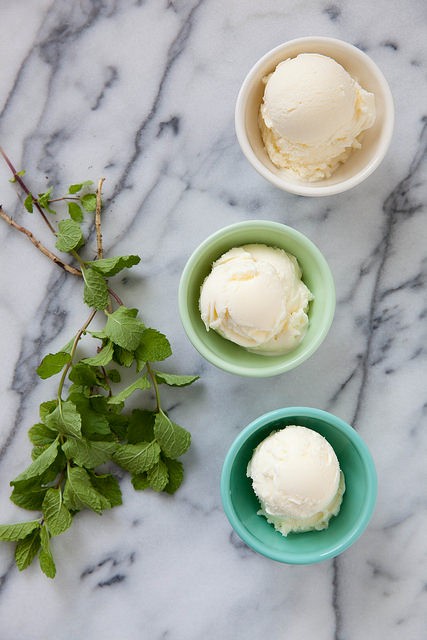 Backyard mint ice cream