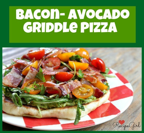 Bacon- avocado griddle pizzas