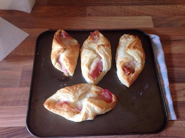 Bacon & cheese turnovers