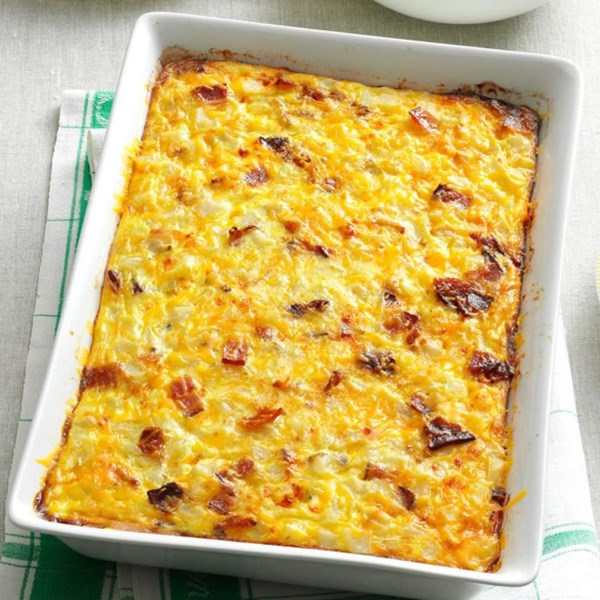 Bacon & egg potato bake