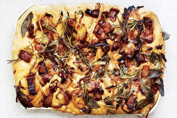 Bacon & herb focaccia