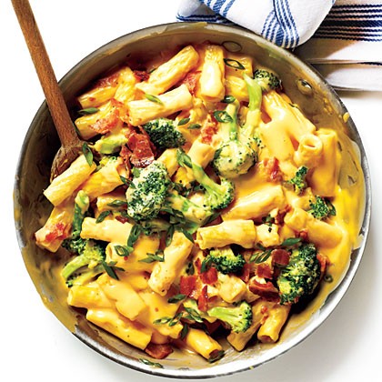 Bacon and broccoli mac and cheese