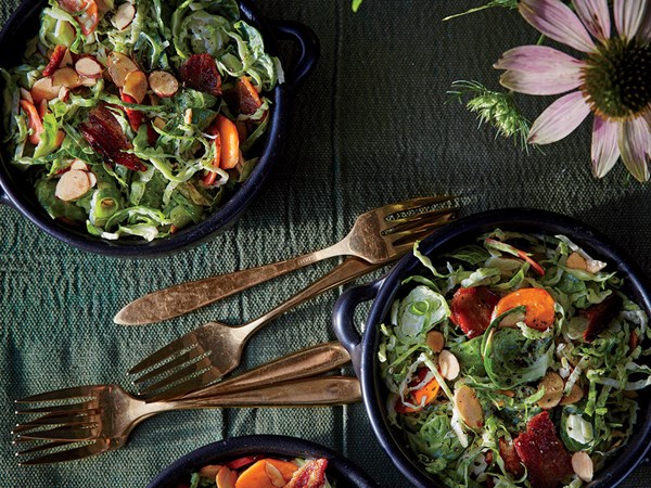 Bacon and Brussels sprout slaw
