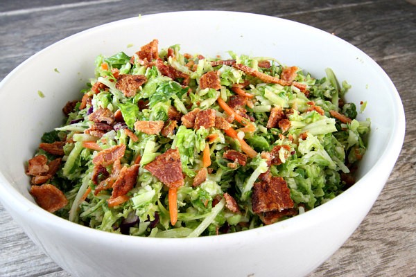 Bacon and brussels sprouts salad