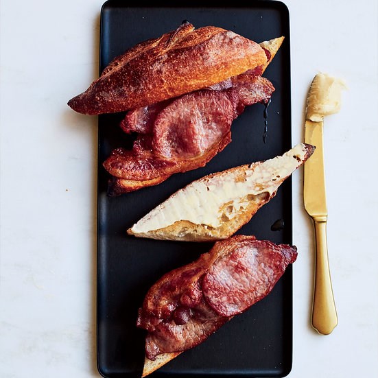 Bacon-and-butter sandwiches