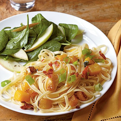 Bacon and butternut pasta