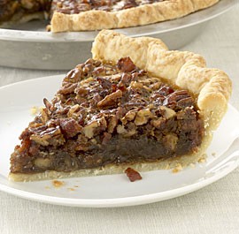 Bacon and cane syrup pecan pie