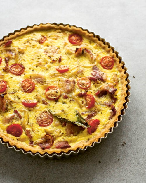 Bacon and caraway tart