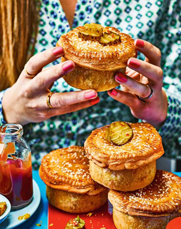 Bacon and cheese meat pies