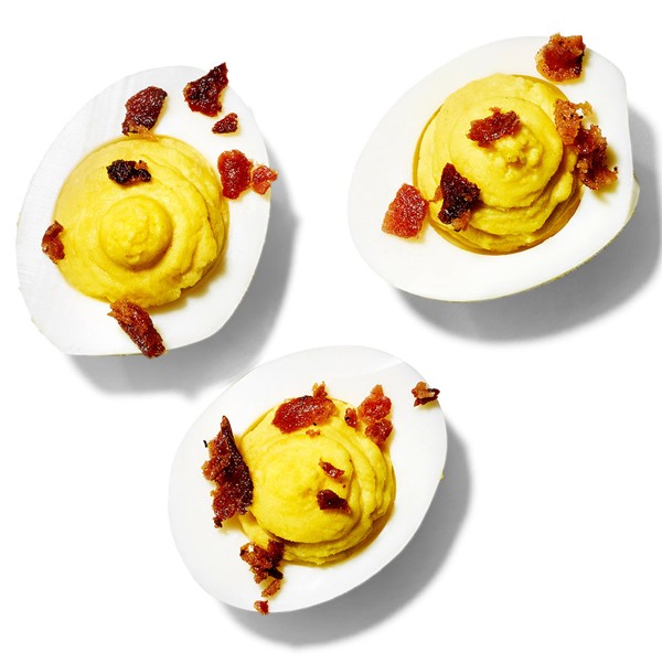 Bacon and deviled eggs