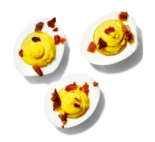 Bacon and deviled eggs