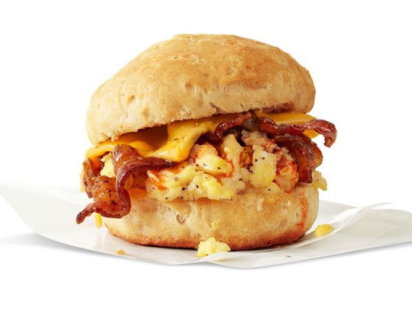 Bacon-and-egg biscuit