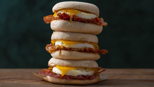 Bacon and egg English muffins 