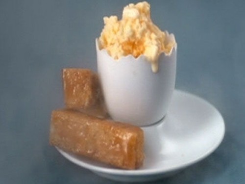 Bacon and egg ice-cream