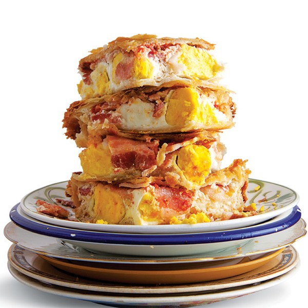 Bacon and egg pie