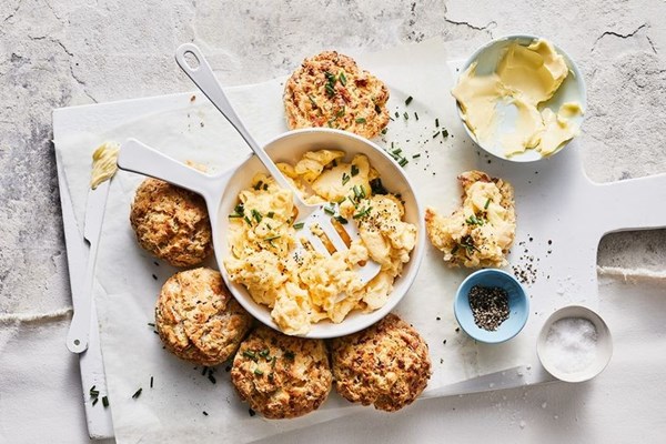 Bacon and egg scones