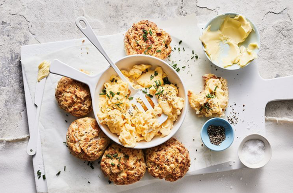 Bacon and egg scones