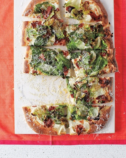 Bacon-and-escarole pizza