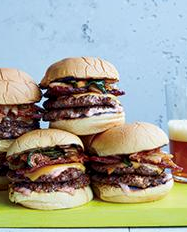 Bacon-and-kimchi burgers