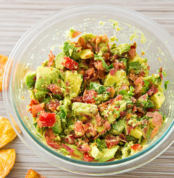 Bacon and tomato guacamole