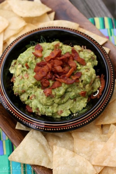 Bacon and tomato guacamole