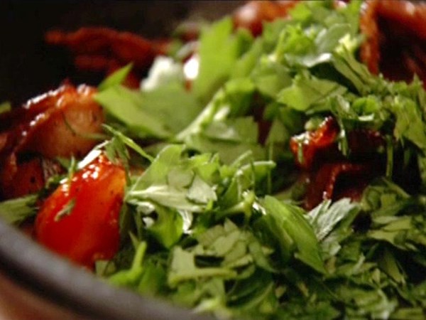 Bacon and tomato hash