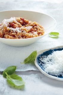 Bacon and tomato risotto
