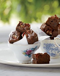 Bacon-bourbon brownies with pecans