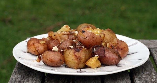 Bacon braised potatoes