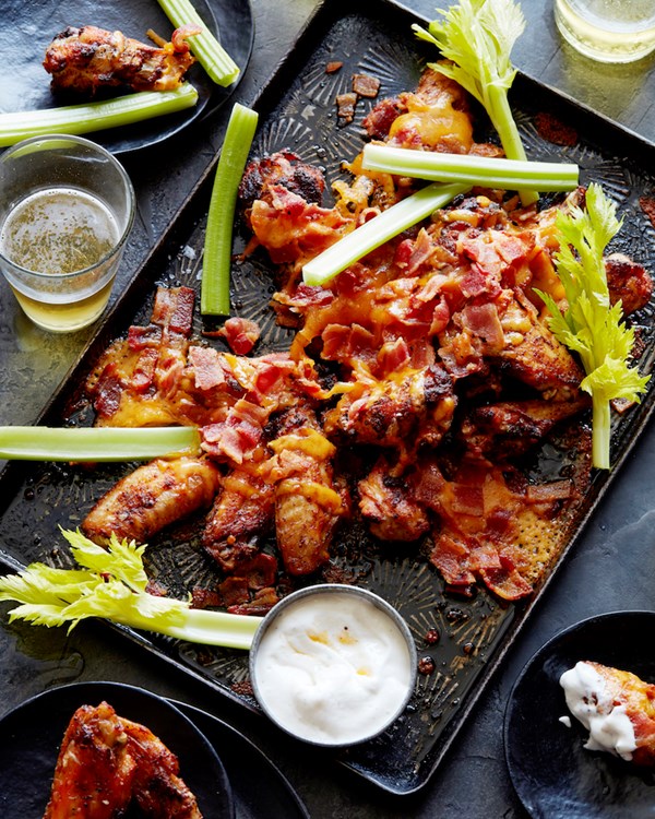 Bacon cheddar Buffalo wings