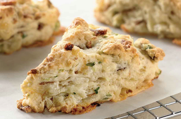 Bacon-cheddar-chive scones