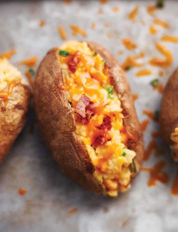 Bacon cheddar stuffed potatoes