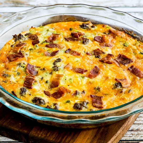 Bacon cheeseburger keto breakfast quiche