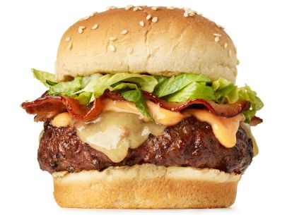 Bacon cheeseburgers with spicy mayonnaise